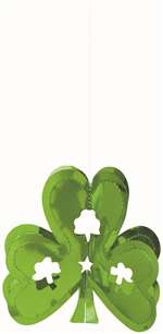 3-D Shamrock Mini Hanging Foil Decoration