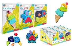 Mini Puzzle Chalk Asst: Ice Cream Pals, Paw Print,