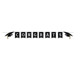 Congrats Graduation Streamer Banner - 6' Long