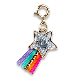 Gold Glitter Shooting Star Charm It Charm