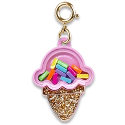 Gold Ice Cream Cone Shaker Charm It Charm