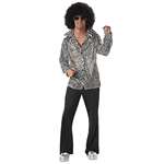 Disco Shirt With Wig Extra Large Adult Costume