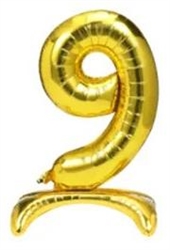 Gold "9" Foil Standup 40" Balloon