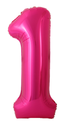 Pink Number 1 - 34" Foil Balloon