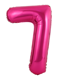 Pink Number 7 - 34" Foil Balloon