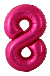 Pink Number 8 - 34" Foil Balloon