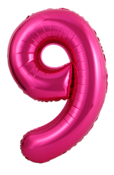 Pink Number 9 - 34" Foil Balloon