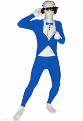 Blue Tuxedo Morphsuit Extra Extra Large Adult Costume