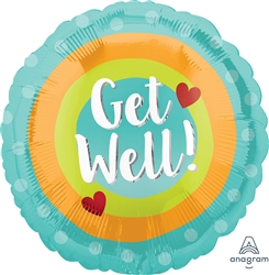 Get Well Dots 17" Foil Balloon