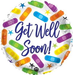 Get Well Bandaids 17" Foil Balloon