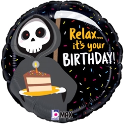 Grim Reaper Birthday 18" Foil Balloon