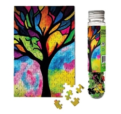 Stained Glass Tree Mini Jigsaw Puzzle