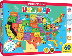 USA Explorer Map 60pc Puzzle