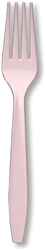 Classic Pink Premium Plastic Forks - 50 Count