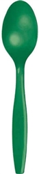 Emerald Green Premium Spoons - 24 Count