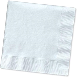 White 2-ply Paper Luncheon Napkins  - 50 Count