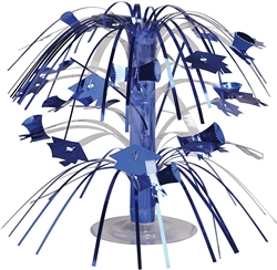 Graduation Cape Cascade Mini Centerpiece - Blue