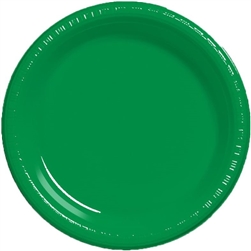 Emerald Green 7" Plastic Plates - 20 Count