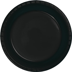 Black Velvet 10" Plastic Plates - 20 Count