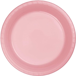 Classic Pink 7" Plastic Dessert Plates - 20 Count