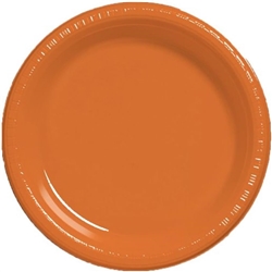 Sunkissed Orange Plastic Plates 10.25in. - 20 Count