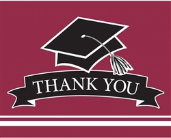 School Spirit Burgundy Thank You Cards