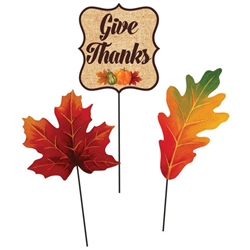 Fall Leaves Give Thanks Centerpiece Sticks