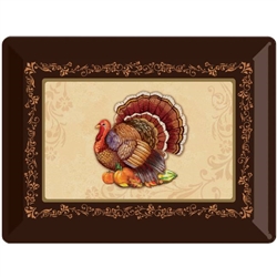 Turkey Plastic Serving Platter - 12" X 16"