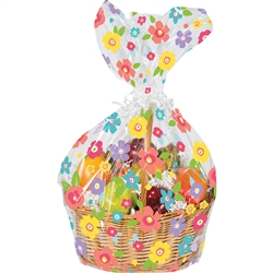 Spring Floral Cello Basket Bag