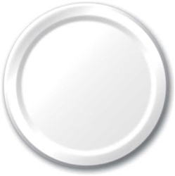 White 9" Paper Plates - 24 Count