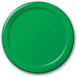 Emerald Green 9" Paper Plates - 24 Count