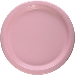 Classic Pink Luncheon Paper Plates 9" - 24 Ct