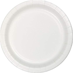 White 10" Paper Banquet Plates - 24 Count