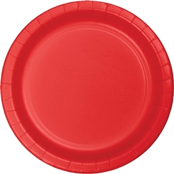 Classic Red 10" Paper Plates - 24 Count