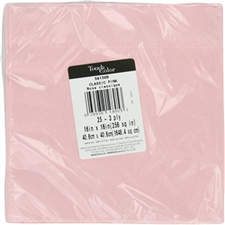 Classic Pink Dinner Napkins - 25 Count