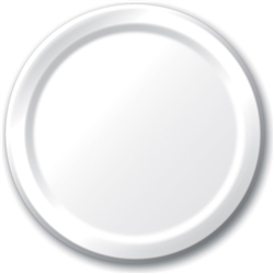 White 7" Paper Plates - 24 Count