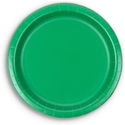 Emerald Green 7" Paper Dessert Plates - 24 Count