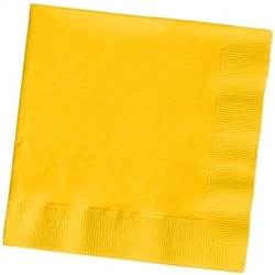 School Bus Yellow Beverage Napkins 50 Count