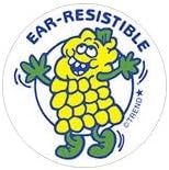 Ear-resistible/Sweet Corn Scent Retro Scratch 'n Sniff Stinky Stickers