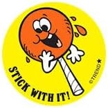 Stick with It!/Lollipop Scent Retro Scratch 'n Sniff Stinky Stickers