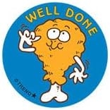 Well Done / Fried Chicken Scent Scratch N Sniff Stickers