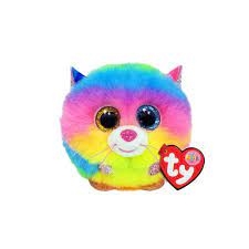 Gizmo Neon Rainbow Cat Pluffie Beanie Ball