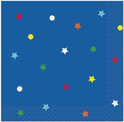 Dots & Stars Happy Birthday Beverage Napkins