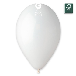 White Premium 13" Latex Balloons - 50 Count