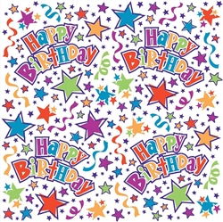 Birthday Stars Gift Wrap - 30" x 5 Ft