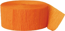 Orange Crepe Paper Streamer - 81'