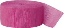 Hot Pink Crepe Paper Streamer - 81'