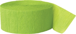 Lime Green Crepe Paper Streamer - 81'