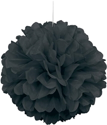 Black 16" Tissue Pom Pom Decoration