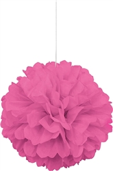 Hot Pink 16" Tissue Pom Pom Decoration